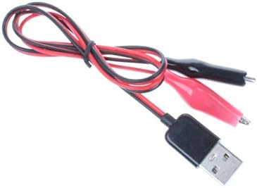 קליפ אליגטור נוייטו ל- USB מתאם חוט חוט זכר אורך כבל הבדיקה של תיל שחור אדום אורך 3.2 רגל