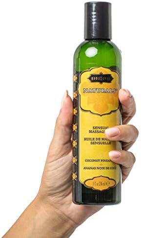 KAMA SUTRA Naturals שמן עיסוי - 8 FL Oz/236 מל אננס קוקוס - שמן ריחני טבעי מפואר להרגעה וחושניות