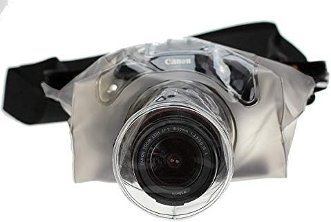 Navitech Frost לבן DSLR SLR עמיד למים מארז דיור מתחת למים/כיסוי שקית תיק יבש תואם ל- Canon EOS M5