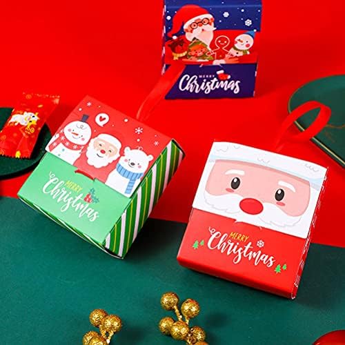 12 יחידות תיק סוכריות מחזיק אחסון תיבת חג המולד קוקי קופסות חג המולד קישוטי מתנות קישוטים
