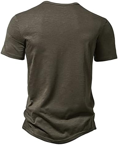 Ruiruilico Henley Polo חולצות לגברים כותנה כותנה קיץ נוח חולצות ספורט בסיסיות מזדמנים שרוול קצר