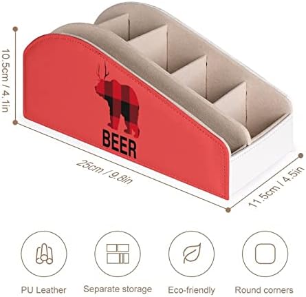 Buffalo משובץ בירה בירה עור PU Control Control Control Box