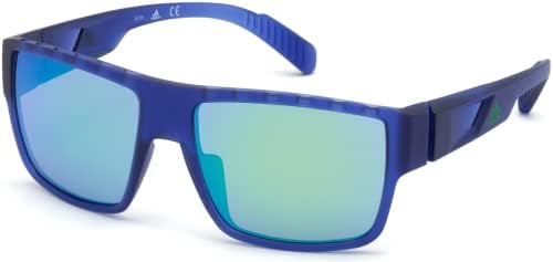 אדידס SP0006 משקפי שמש מלבניים לגברים + צרור עם מעצב IWEAR ערכת משקפיים חינם