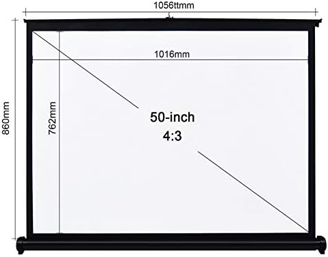 מסך מקרן בגודל 50 אינץ '4: 3 מדריך למסך הקרנת שולחן