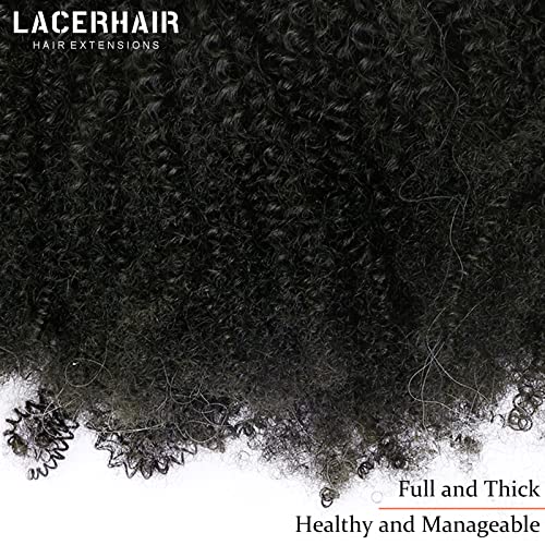 תחרה שיער האפרו קוקו לנשים 4 ג קינקי מתולתל טבעי שחור שיער חתיכות שרוך הארכת שיער קוקו עם קליפ אמיתי שיער