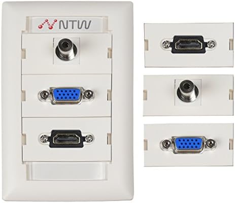 NTW הניתן להתאמה אישית של UNIMEDIA לוח קיר עם תג מזהה הניתן לאישיות - HDMI, VGA ו- 3.5 ממ שמע עוברים דרך