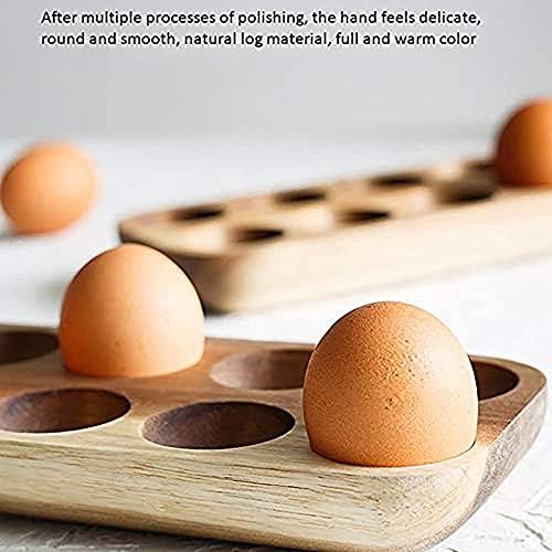 פיים עץ במבוק ביצה מחזיק עבור השיש או מקרר נהדר לאחסון ותצוגה מחזיק 12 ביצי ביצת מגש עץ ביצת סקלטר שטן ביצה