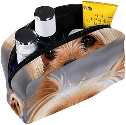תיק קוסמטי של TbouoBt לנשים, תיקי איפור מרווחים מרחבים כיס טיול מתנה, חיה של כלב מקסימה