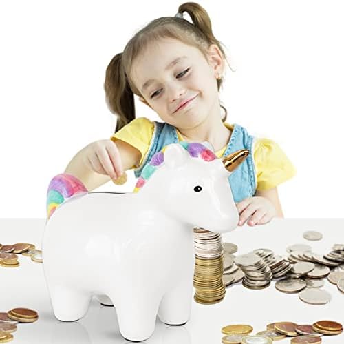 Jongting Kids Bank Piggy לבנים בנות קרמיקה קרמיקה בנק כסף בנק מטבע בנק מטבע לפעוטות ילדים 3 4 5 6