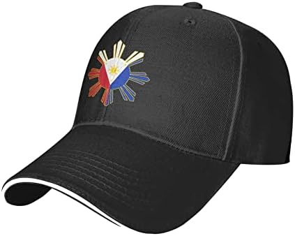 פיליפיני דגל יוניסקס בייסבול כובע מתאים גברים נשים מתכוונן אבא כובע כריך ביל כובע