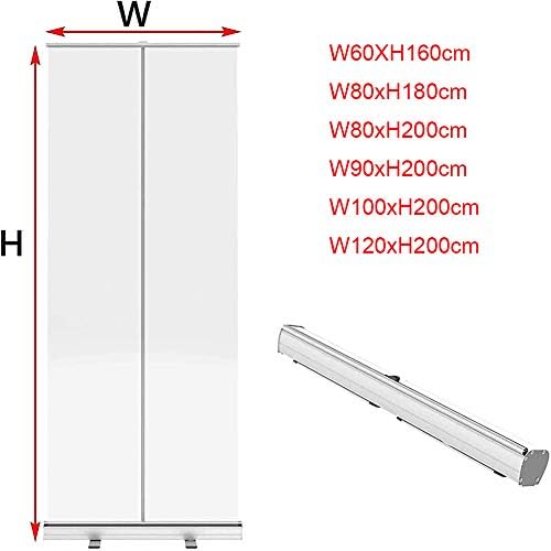 HLMBQ POP UP DAIRKIDER מפלסטיק, משוך מחיצת באנר גלילה 60X160 סמ/100x200 סמ, מסך מרחק חברתי, סלוני