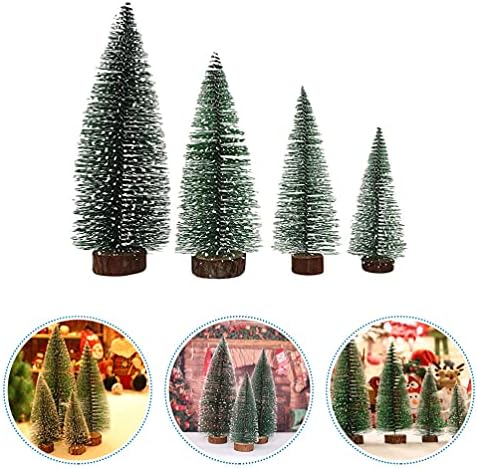 עץ חג המולד של 4 יחידים עם עץ עץ עץ עץ עץ עץ עץ טבלט עץ חג המולד שולחן חג המולד מרכז מדף מדף
