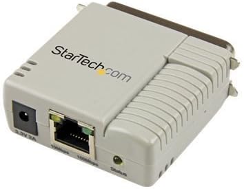 Startech.com יציאה אחת 10/100 Mbps Ethernet שרת הדפסת רשת מקבילה - שרת הדפסה - מקביל