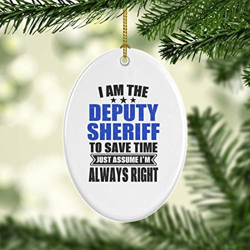 סגן שריף זילודה מתנה - אני סגן השריף. לחסוך קישוט זמן עיצוב עץ חג המולד