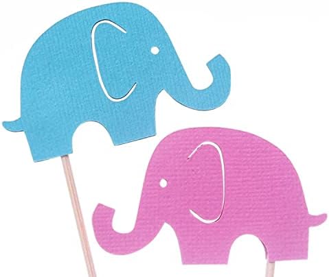 טופרים קאפקייקס של פיל תינוק-פיל כחול ופיל אפור / מקלחת תינוק פיל / פיל יום הולדת / פיל תינוק