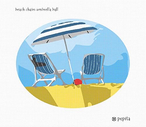 ערכת מחט פפיטה: כסאות חוף כדור מטריה, 12 איקס 9