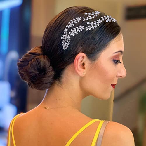 כיסוי ראש לחתונה של יורסנוב לכלה בעבודת יד בגימור כלה עם אביזרי שיער מעוקבים לנשים
