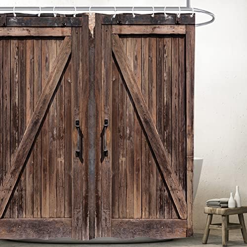 Yookeb דלת כפרי דלת אמבטיה וילון מקלחת 71W על 84 שעות אינץ