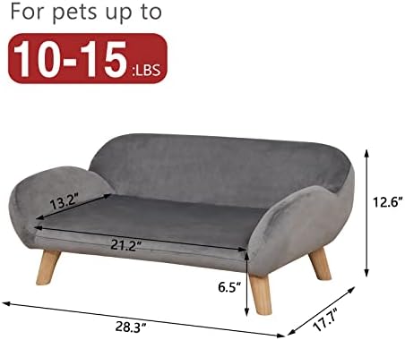 מיטת חתול/יוקרה בד קטיפה מיטת כלבים/עיצוב אופנה ספות כלבים וכיסאות/מסגרת עץ עמידה ספה חתול/ספת כלבים עם